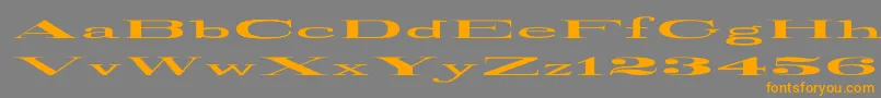 RailroadRoman1916UltraExpanded Font – Orange Fonts on Gray Background