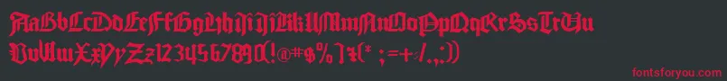 GoodCityModernPlain Font – Red Fonts on Black Background