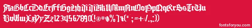 GoodCityModernPlain Font – White Fonts on Red Background