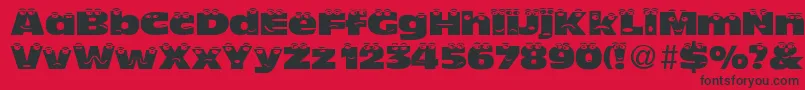 TheLookNormalDb Font – Black Fonts on Red Background