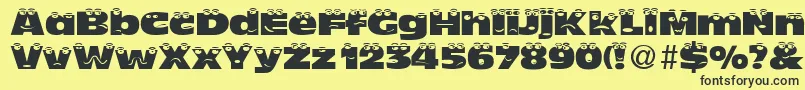 TheLookNormalDb Font – Black Fonts on Yellow Background