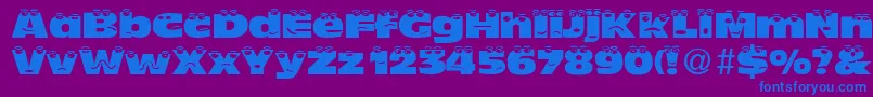 TheLookNormalDb Font – Blue Fonts on Purple Background