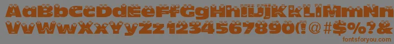 TheLookNormalDb Font – Brown Fonts on Gray Background