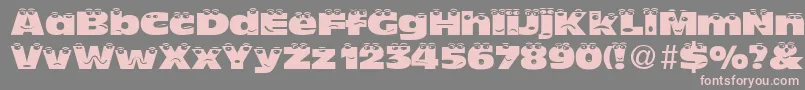 TheLookNormalDb Font – Pink Fonts on Gray Background