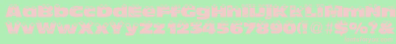 TheLookNormalDb Font – Pink Fonts on Green Background