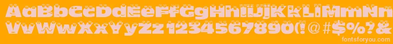 TheLookNormalDb Font – Pink Fonts on Orange Background