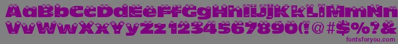 TheLookNormalDb Font – Purple Fonts on Gray Background