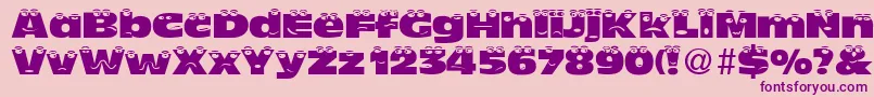 TheLookNormalDb Font – Purple Fonts on Pink Background