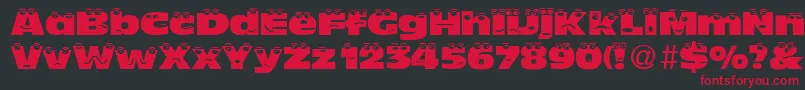 TheLookNormalDb Font – Red Fonts on Black Background