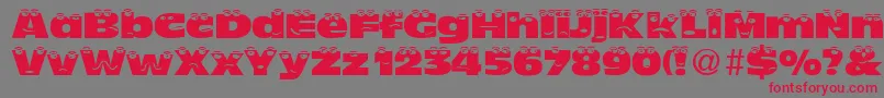 Czcionka TheLookNormalDb – czerwone czcionki na szarym tle