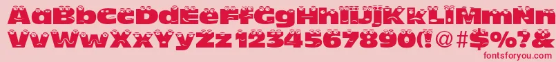 TheLookNormalDb Font – Red Fonts on Pink Background