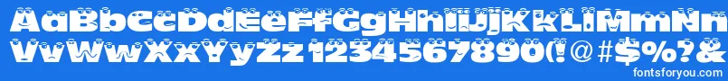 TheLookNormalDb Font – White Fonts on Blue Background