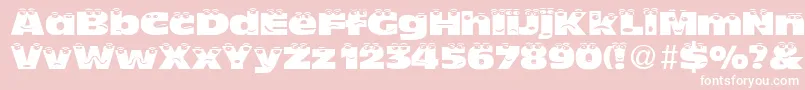 TheLookNormalDb Font – White Fonts on Pink Background