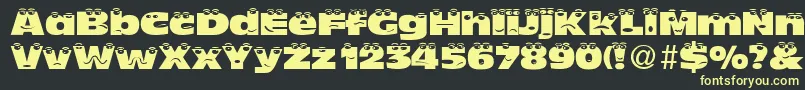 TheLookNormalDb Font – Yellow Fonts on Black Background