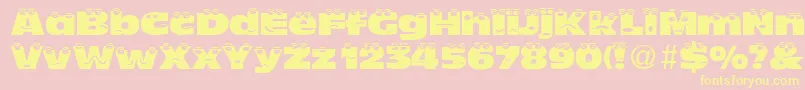 TheLookNormalDb Font – Yellow Fonts on Pink Background