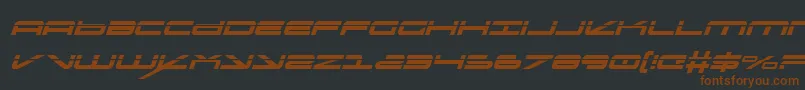 OramacLaserItalic Font – Brown Fonts on Black Background