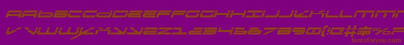 OramacLaserItalic Font – Brown Fonts on Purple Background