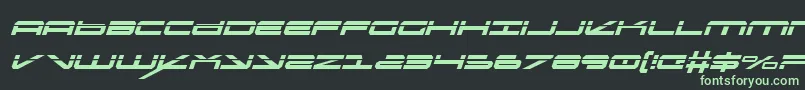OramacLaserItalic Font – Green Fonts on Black Background