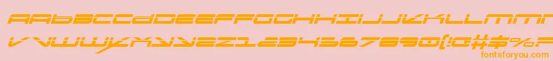 OramacLaserItalic Font – Orange Fonts on Pink Background