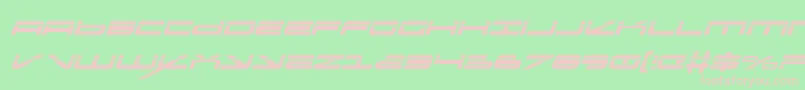 OramacLaserItalic Font – Pink Fonts on Green Background