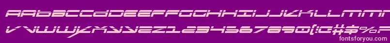 OramacLaserItalic Font – Pink Fonts on Purple Background