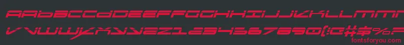 OramacLaserItalic Font – Red Fonts on Black Background
