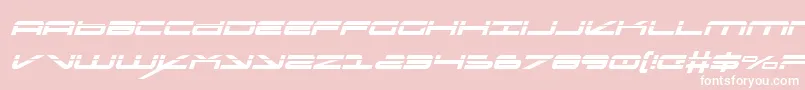 OramacLaserItalic Font – White Fonts on Pink Background