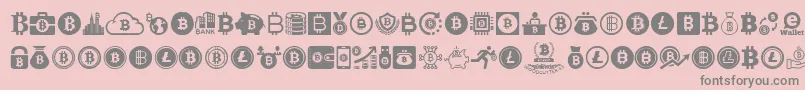 Bitcoin Font – Gray Fonts on Pink Background
