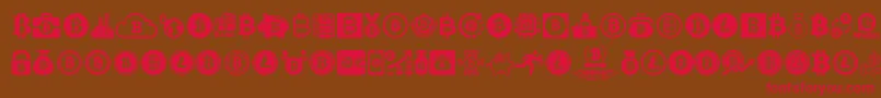 Czcionka Bitcoin – czerwone czcionki na brązowym tle