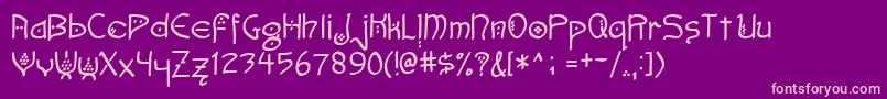 Faemoot4o Font – Pink Fonts on Purple Background