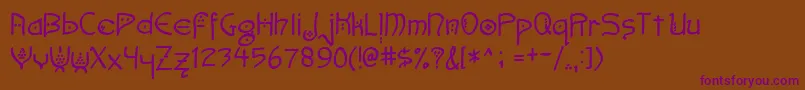 Faemoot4o Font – Purple Fonts on Brown Background