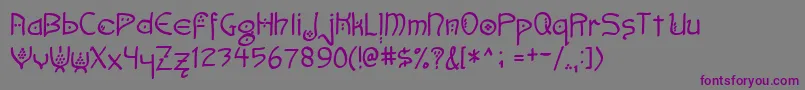 Faemoot4o Font – Purple Fonts on Gray Background