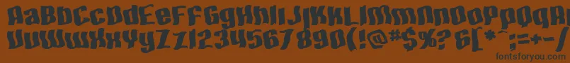 Więcej informacji o czcionce SfHallucinationExtreme Czcionka SfHallucinationExtreme – czarne czcionki na brązowym tle