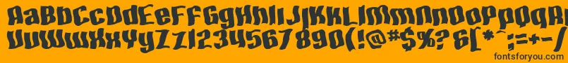 SfHallucinationExtreme Font – Black Fonts on Orange Background