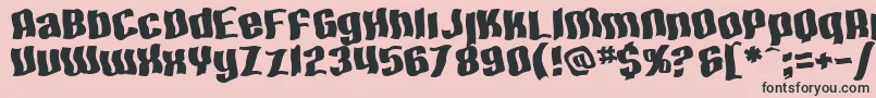 SfHallucinationExtreme Font – Black Fonts on Pink Background
