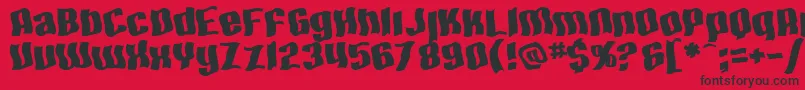 SfHallucinationExtreme Font – Black Fonts on Red Background