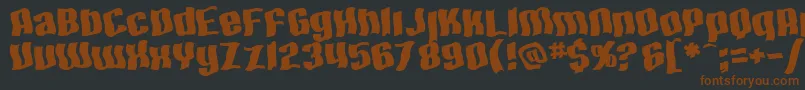 SfHallucinationExtreme Font – Brown Fonts on Black Background