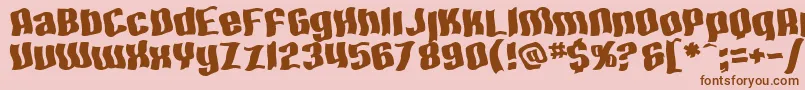 SfHallucinationExtreme Font – Brown Fonts on Pink Background