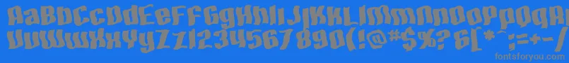 SfHallucinationExtreme Font – Gray Fonts on Blue Background