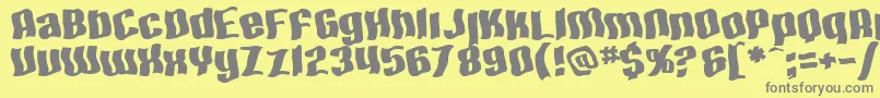 SfHallucinationExtreme Font – Gray Fonts on Yellow Background