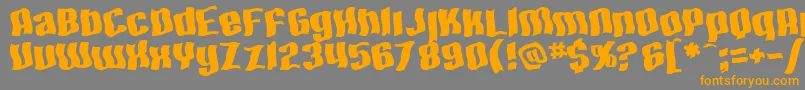 SfHallucinationExtreme Font – Orange Fonts on Gray Background