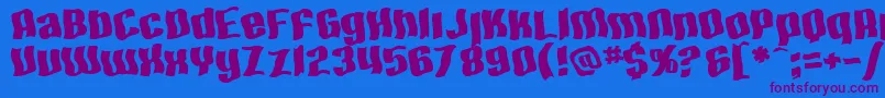 SfHallucinationExtreme Font – Purple Fonts on Blue Background