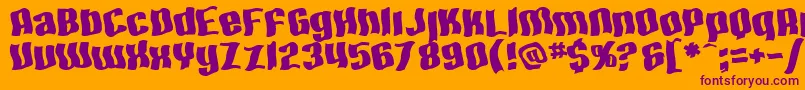 SfHallucinationExtreme Font – Purple Fonts on Orange Background