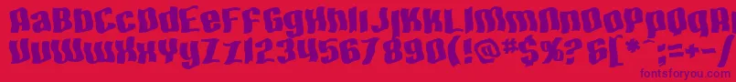 SfHallucinationExtreme Font – Purple Fonts on Red Background