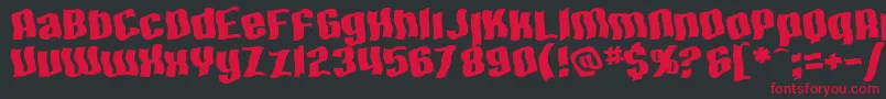 SfHallucinationExtreme Font – Red Fonts on Black Background