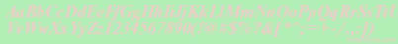 Lisätietoja NewtonBoldItalic-fontista NewtonBoldItalic-fontti – vaaleanpunaiset fontit vihreällä taustalla