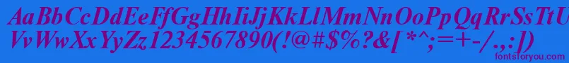 Weitere Informationen zur NewtonBoldItalic-Schriftart NewtonBoldItalic-Schriftart – Violette Schriften auf blauem Hintergrund