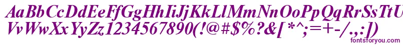 NewtonBoldItalic Font – Purple Fonts on White Background
