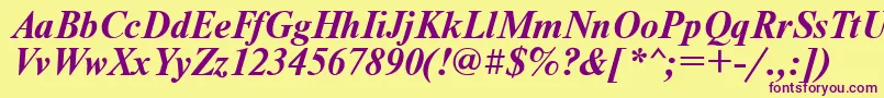 Weitere Informationen zur NewtonBoldItalic-Schriftart NewtonBoldItalic-Schriftart – Violette Schriften auf gelbem Hintergrund