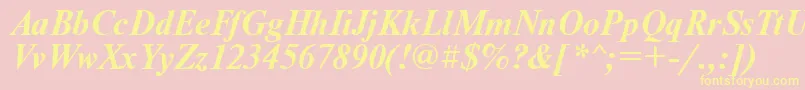 More about NewtonBoldItalic Font NewtonBoldItalic Font – Yellow Fonts on Pink Background